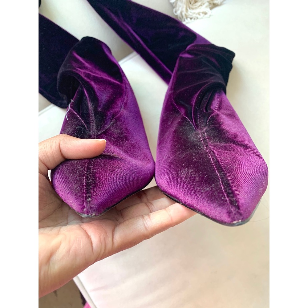 (SOLD)Zara Thigh High Velvet Boots - Picture 4 of 6